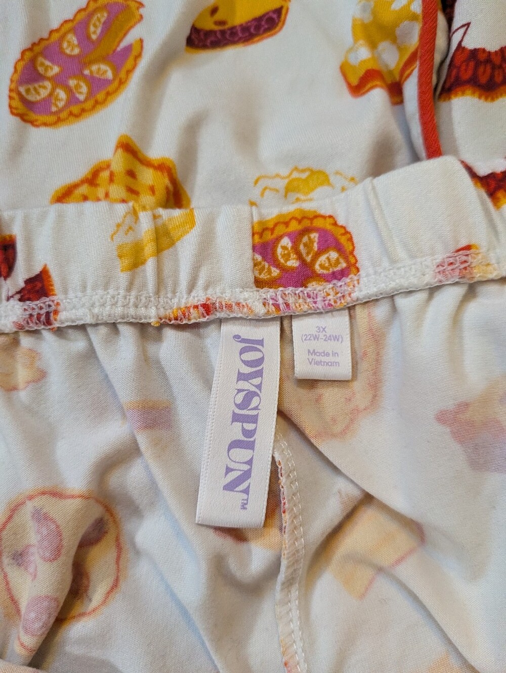 Women's Joyspun Dessert Pie Pajama Set Shorts 3XL - Picture 4 of 8